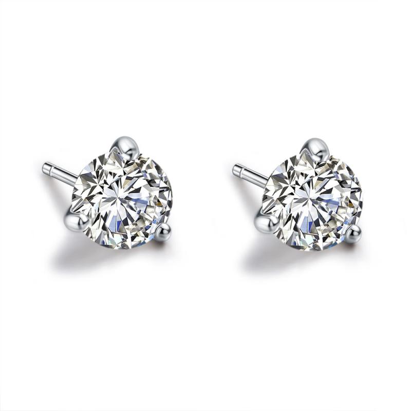 ピアス レディース モサン石 キラキラ 耳飾り デザイン性 耳穴ケア 取り外し不要 小型 耳骨 銀製 スタ..