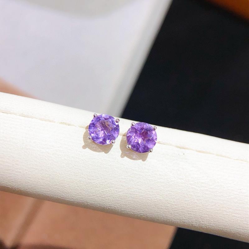 イヤースタッドレディースアメジスト...