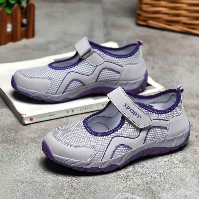 春夏 レディース 中高年 サンダル ダンスシューズ 防滑 透気メッシュ 健歩 軽量 快適 日常履き 歩きや..