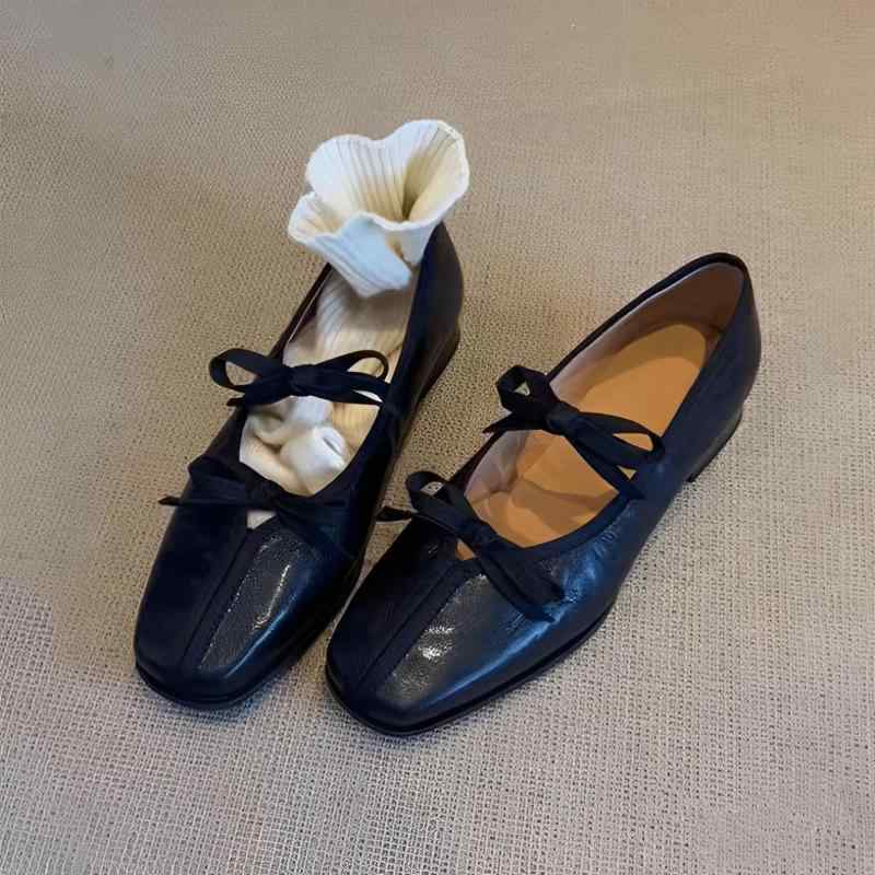 メアリージェーンシューズ レディース 本革 羊皮革 厚底ヒール 疲れにくい フレンチスタイル レトロ 蝶..