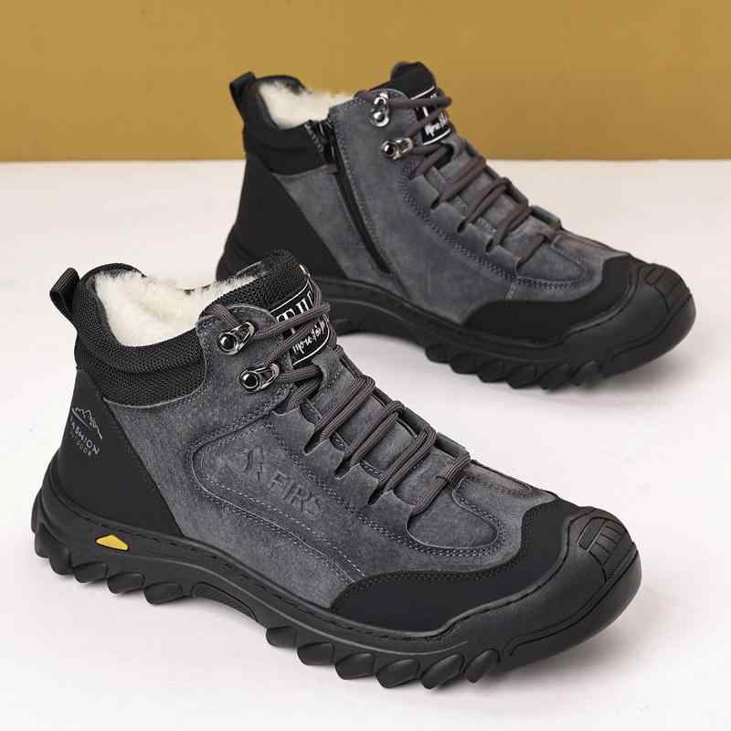 ・耐摩耗: あり・対象性別: メンズ・アッパー素材: 二層牛革・ソール素材: ラバー・柄: 無地・着用方法: 前紐・トゥ形状: ラウンド・色: グレー,カーキ・サイズ: 38,39,40,41,42,43,44・スタイル: カジュアル・年齢...