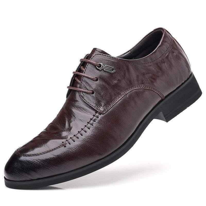 秋冬 メンズ 革靴 ビジネス 正装 イギリス風 ソフトレザー ポインテッドトゥ 結婚 新郎 ハンドメイド ..