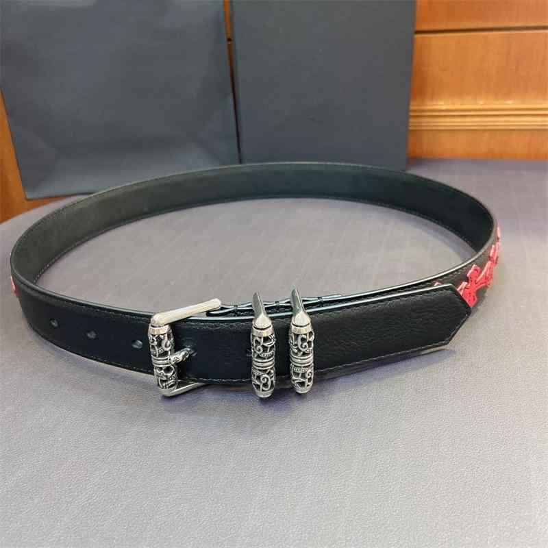 ベルト メンズ レザー ピン留め 銀メッキ加工 純銅金具 カラフル十字架 ペンダント 高級感 細幅 軽量 耐久性 通勤 ビジネス カジュアル 日常 ファッション ユニーク