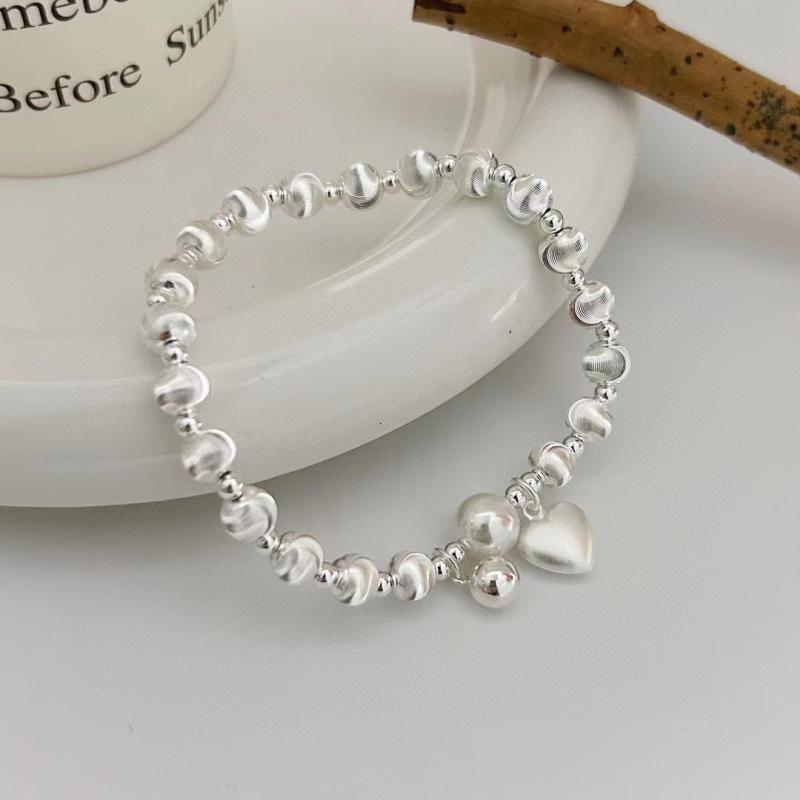 ブレスレット レディース 925シルバー キャッツアイ ハートモチーフ クールファッション ハンドメイド ..