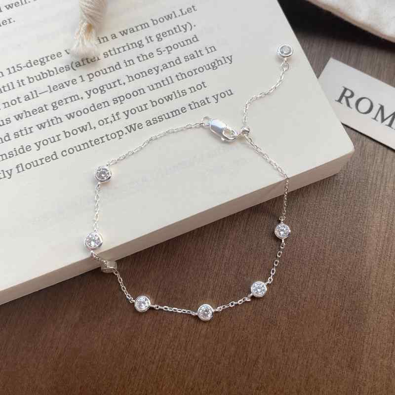 ブレスレット レディース 純銀 韓国風 ジルコニア バブルデザイン シンプル ファッション 精巧 高級感 ..