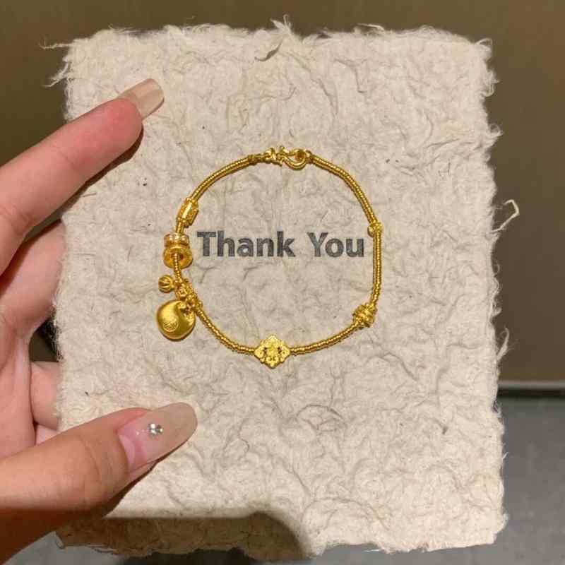 ブレスレット レディース ゴールド ミニ ラッキーアイテム 精緻 高級感 インフルエンサー シンプル 軽..