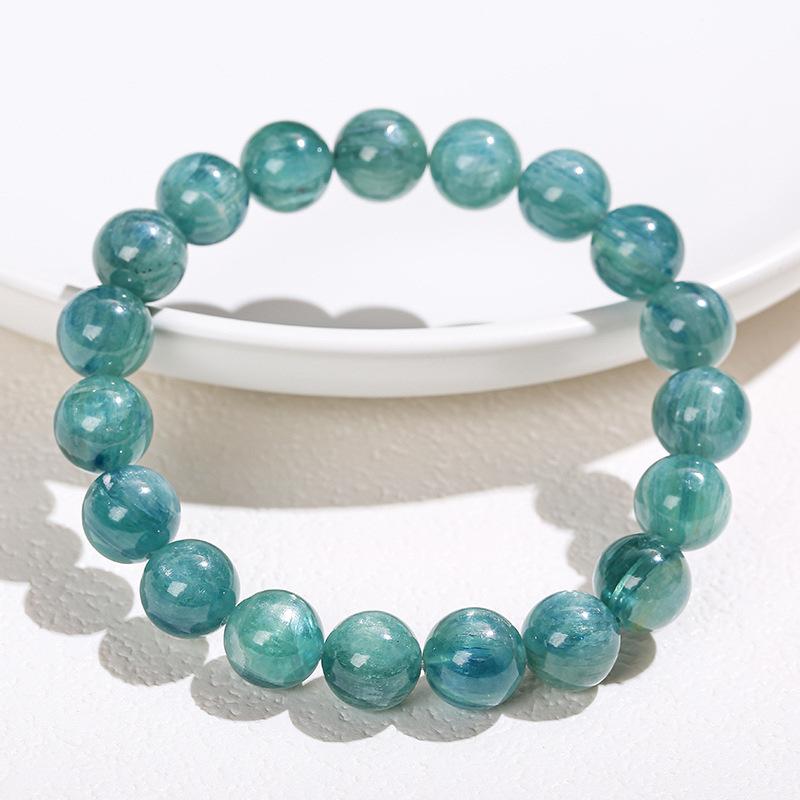 水晶ブレスレット 男女兼用 猫眼石 青緑晶 夢の石 天然石 アクセサリー ファッション 日常使い ギフト向き ラッキーアイテム 手首装飾 クリスタル 宝石風 癒し効果