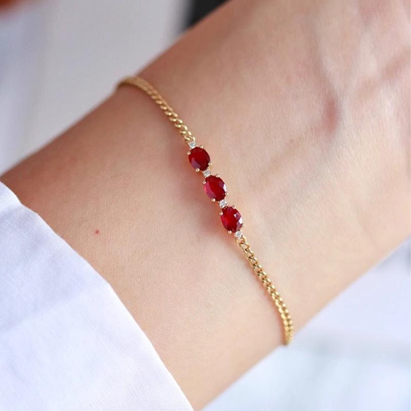 ブレスレット レディース S925純銀 18K金 キューバチェーン シンプル エレガント ファッション 汎用 優..