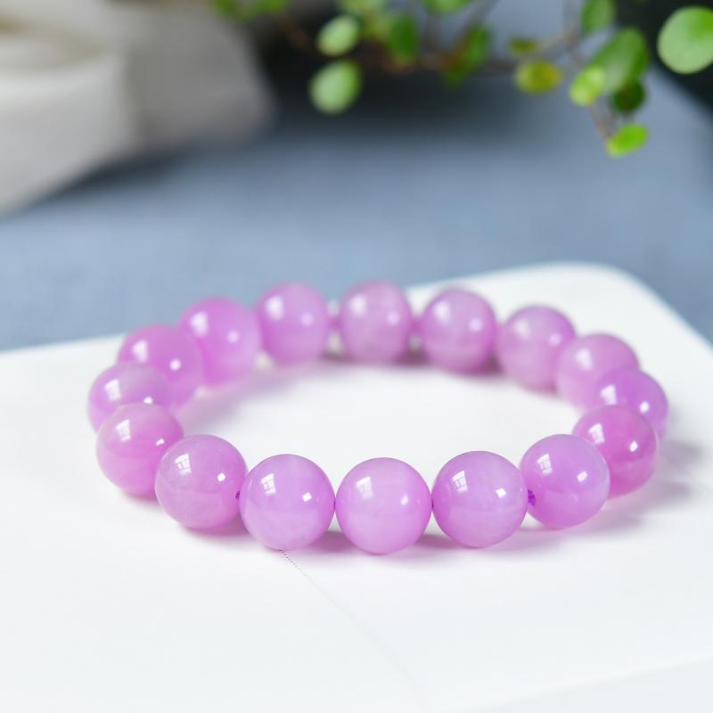 ブレスレット レディース 天然紫锂輝石 丸ビーズ キャッツアイ 水晶 手串 シンプル 多用途 アクセサリ..