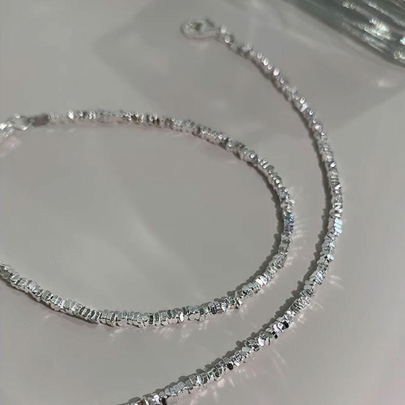 ブレスレット レディース 春夏 純銀 碎銀 高級感 ユニークデザイン 女性アクセサリー 軽量 シンプル 日..