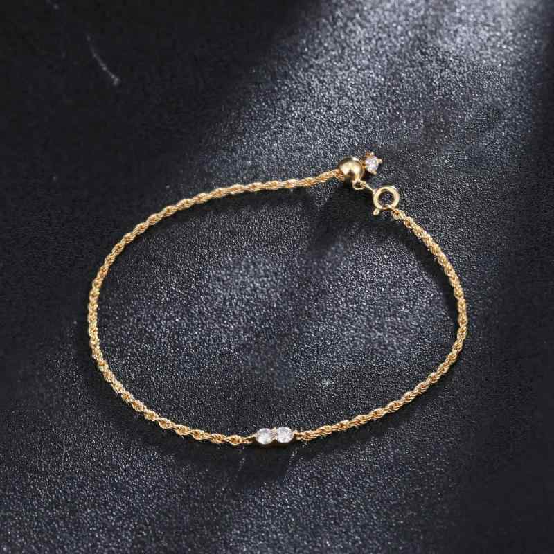 ブレスレット レディース ジルコニア ツイスト レイヤリング シンプル かわいい 高級感 純銀 ゴールド..