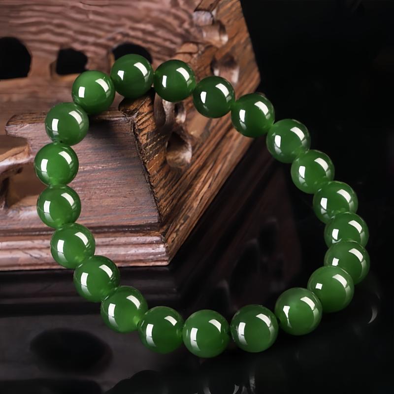 ブレスレット 男女兼用 天然 和田玉 新疆産 青口晴水 碧玉 シンプル デザイン 多用途 アクセサリー 高..
