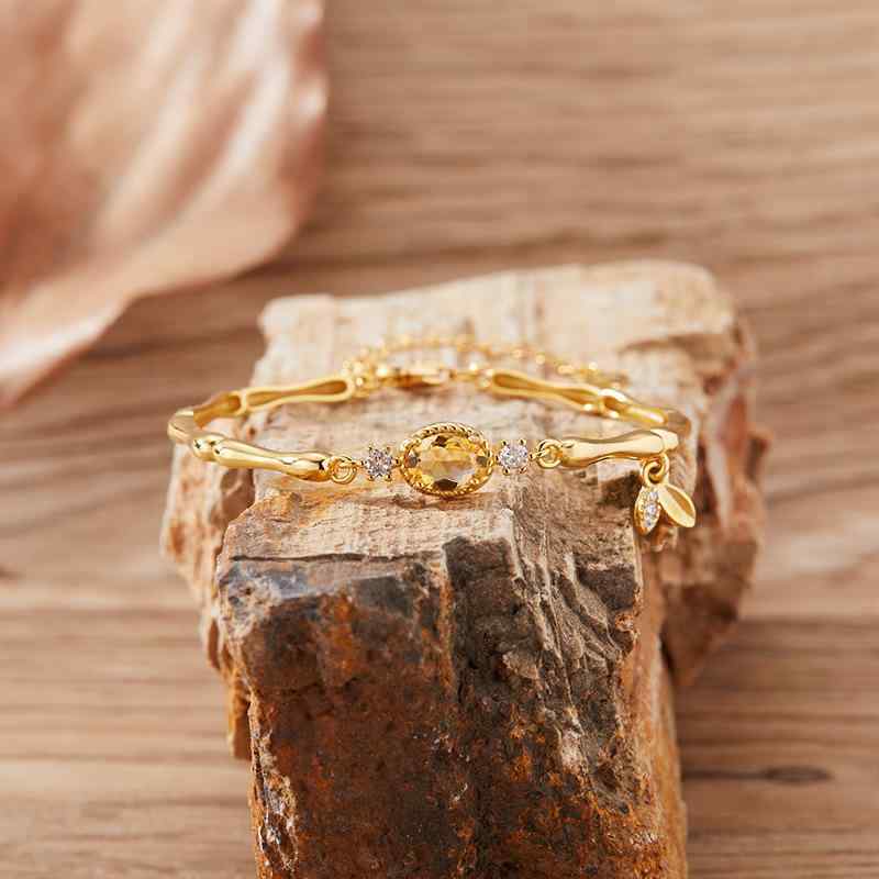 レディース ブレスレット 天然タンザナイト ペリドット トパーズ ガーネット 925シルバー かわいい シ..