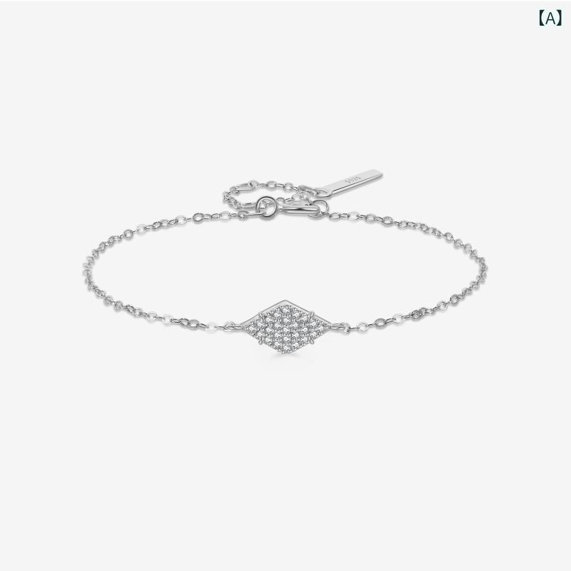 ブレスレット レディース 韓国系 クール風 シンプル 日常 純銀 チェーン ニッチ 精巧 オリジナル デザイン アクセサリー ジュエリー 手首 装飾 細身 洗練 モダン スタイリッシュ 女性用 銀製品 925シルバー 繊細 個性派 限定風 2