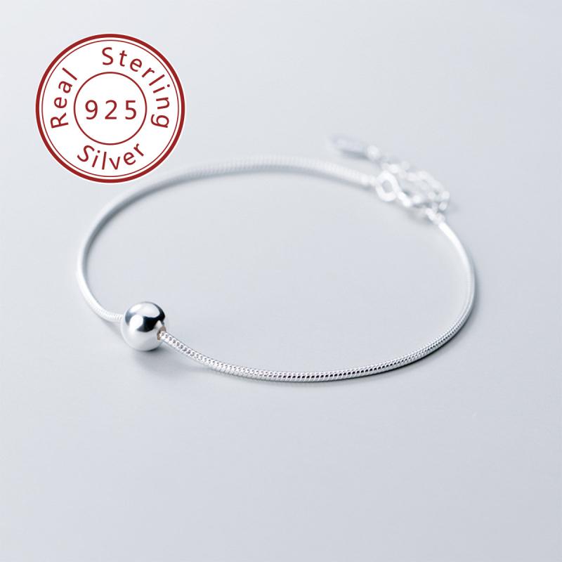 ブレスレット レディース 925シルバー 調整可能 蛇骨チェーン シンプル クール風 手飾り 女性用 アクセ..