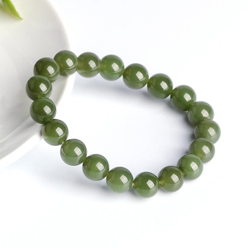 和田玉 ブレスレット 天然 新疆産 青白玉 晴水碧玉 シンプル 汎用 男女兼用 高級感 アクセサリー ファ..