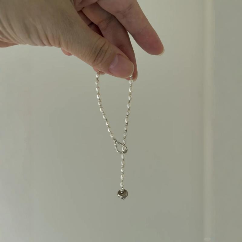 ブレスレット レディース 純銀 パール ビーズチェーン シンプル デザイン フレンチスタイル クール 米..