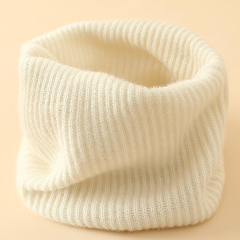 秋冬 羊毛 ネックウォーマー 男女兼用 首保護 厚手保温 5針ニット マフラー フェイクカラー 首元カバー