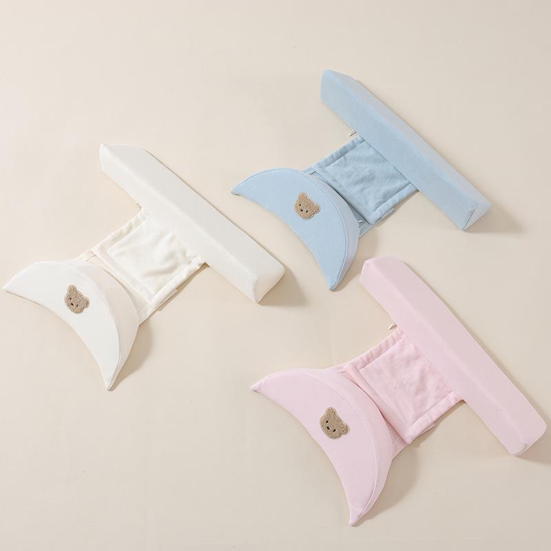 ベビー枕 新生児 横向き寝 通気性 形状保持 頭偏り防止 取り外し可能 腰サポート 転落防止 吐乳防止 赤..