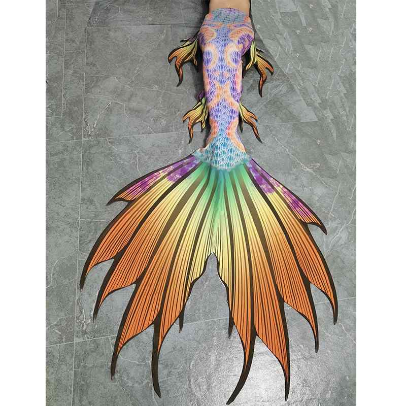 人魚尾泳衣 キッズ 成人 プロパフォーマンス 海洋館ショー用 春夏 防水素材 軽量 吸湿速乾