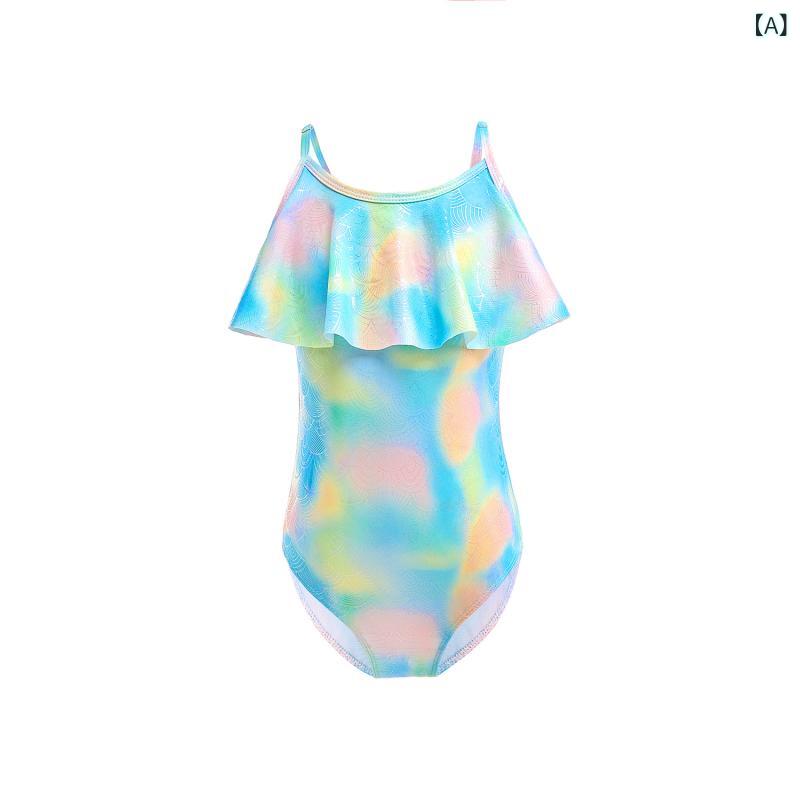 女児水着 春夏 マーメイド柄 ワンピース UV...の紹介画像2