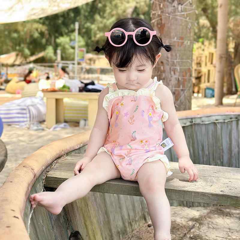 Other - 女児水着 連体式 かわいい人魚プリンセス ベビー温泉スイミング デザイン キッズ夏服 子供プールウェア 女の子お出かけ着