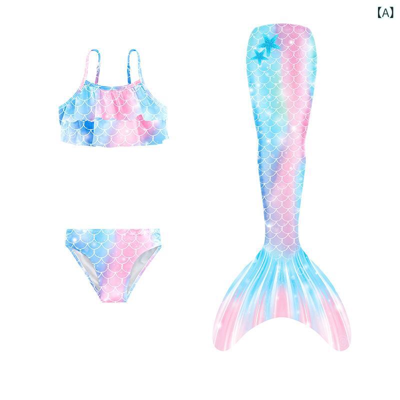 人魚水着 女児 子供用水着セット 尾びれ付き ...の紹介画像2