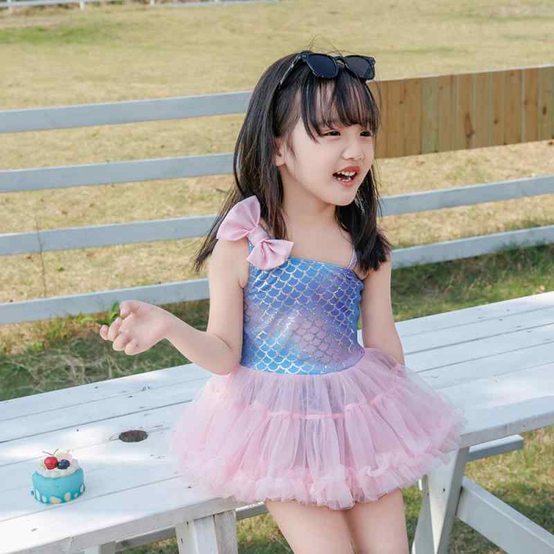 女児水着 かわいい マーメイド プリンセスドレス スカートワンピース 連体泳装 春夏 キッズ ベビー 幼児 ガールズ スイミング タイプ ファンタジー デザイン プール用 海用 ビーチ