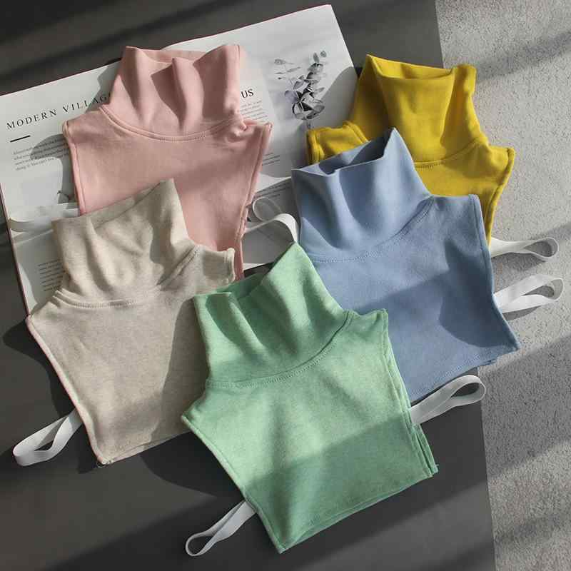 付け襟 キッズ 秋冬 暖か ハイネック フェイクカラー 無地 男児 女児 取り外し 子供用 シンプル 保湿 ..