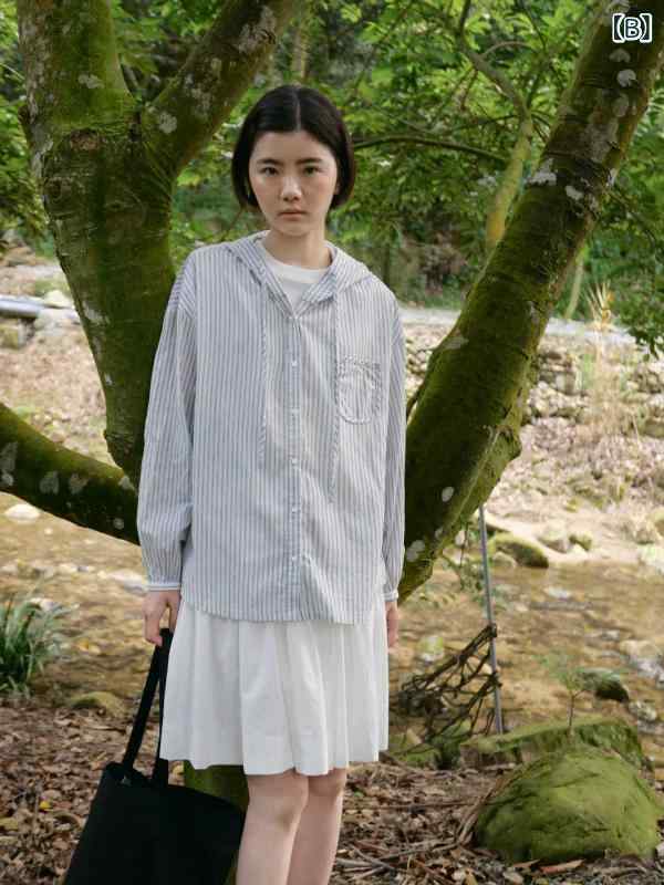 レディース フード付き 長袖 シャツ 春夏 通気性 軽量 薄手 フレンチ スタイル エレガント 重ね着 カジュアル トップス ブラウス 吸湿速乾 デイリー 通勤 オフィスウェア