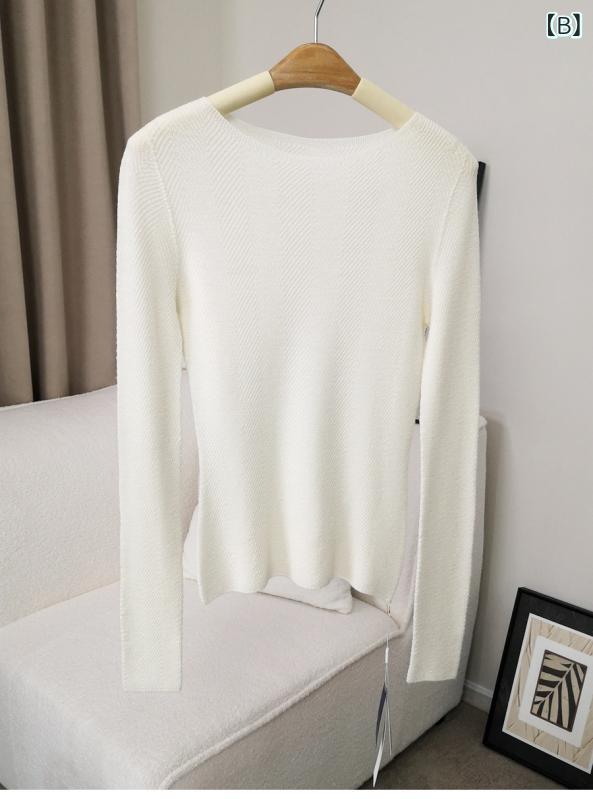 レディース 春夏 ニット インナー 羊毛 高級感 水波紋 揚子紗 トップス 軽量 吸湿速乾 接触冷感 再生繊維 ブラック ピンク系 通勤 通学 アウトドア 部屋着