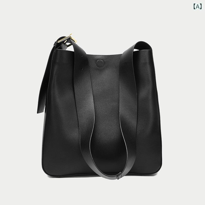 バッグ レディース バケット型 本革 牛革 大容量 ショルダー 斜めがけ 韓国風 コーディネート自在 日常使い 通勤 軽量 スタイリッシュ 汎用性高(4.0)