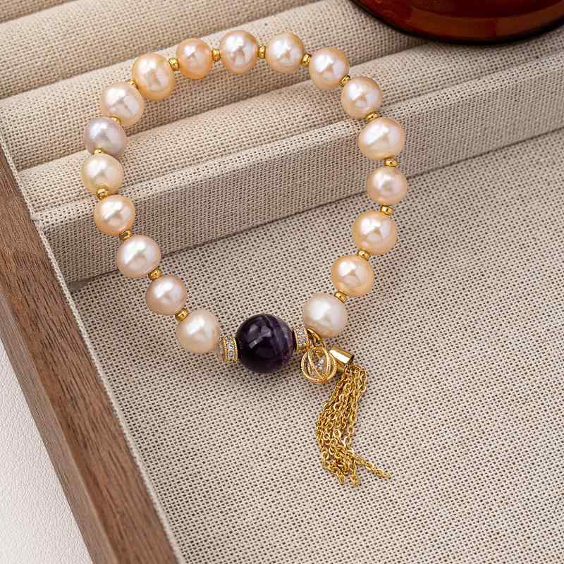 淡水パールブレスレットレディース韓...