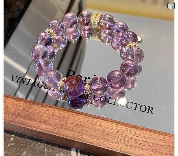 パワーストーンブレスレット レディース 天然アメジスト シトリン タイガーアイ 紫水晶 黄水晶 塔晶 ラッキーアイテム 財運アップ 女性アクセサリー 天然石手串 風水アイテム 開運グッズ 紫気東来 ポジティブエネルギー 日常使い シンプルデザイン 癒し効 celone-10205897 くらしのセロネ サンプル画像3