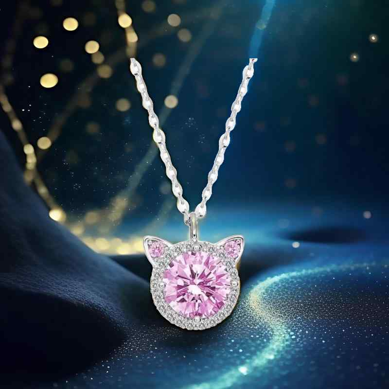 レディース ネックレス かわいい 猫モチーフ S925シルバー シンプル デザイン インフルエンサー 鎖骨チ..