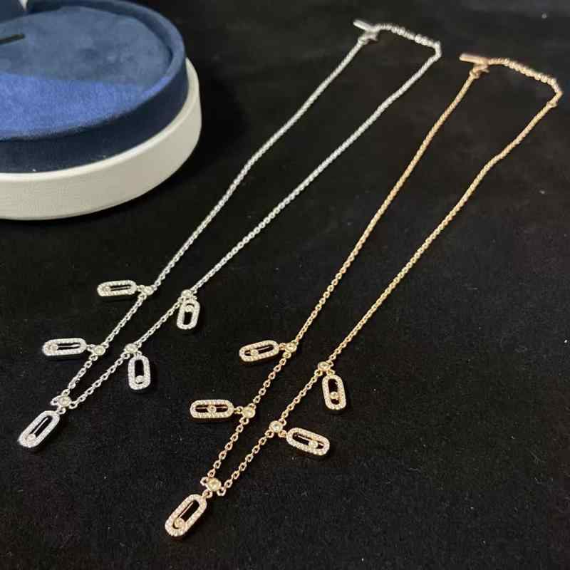 レディース ネックレス 18Kゴールドプレーティング フルジルコニア フリンジ 鎖骨チェーン シングルストーン 5連ペンダント ハイジュエリー レイヤード アクセサリー 華奢デザイン 日常使い ギフト向き スタイリッシュ 輝き 揺れる 繊細 モダン トレ