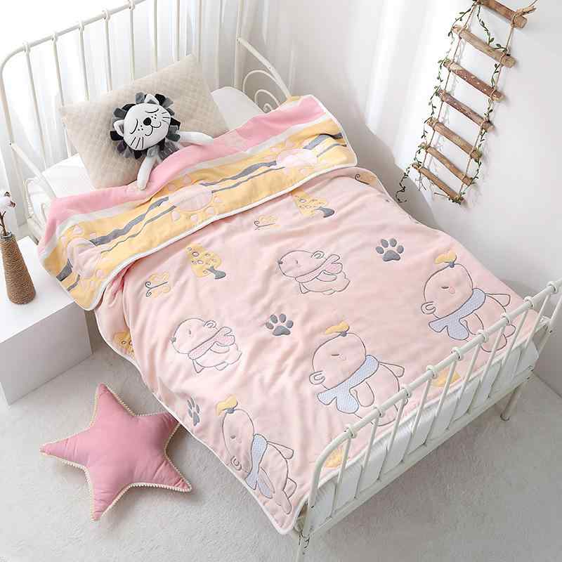 秋冬 キッズ ベビー毛布 綿 ガーゼ 10層 厚手 抱っこ被 浴巾 ブランケット 子供用 蓋毯 加厚被子