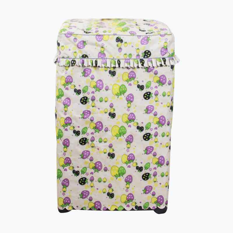 洗濯機カバー 防水 厚手 銀メッキ UVカット 花柄プリント ジッパー 全自動対応 家庭用 屋外設置 耐久性..