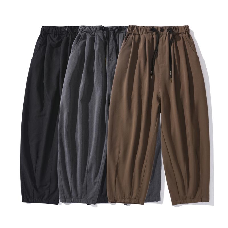 ・スタイル: レトロ・タイプ: ワークパンツ・パンツ形状: ルーズ・丈: ロング・ウエスト位置: 中腰・前立て: ジップ・厚み: 普通・パターン: 無地・メイン素材: ポリエステル75%・ユースシーン: カジュアル・裾形状: ストレート・ディテール: ポケット・ストレッチ: 微弾・カラー: グレー,ブラック,ブラウン・サイズ: M,L,XL,2XL・対象: メンズ