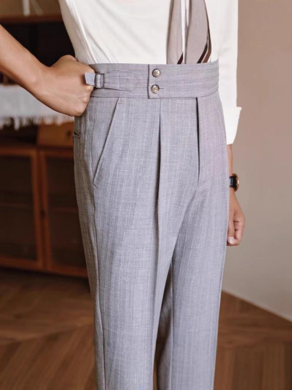 乐天商城 - メンズ 西装パンツ 秋冬 ハイウエスト ビジネス カジュアルパンツ スリムフィット 長ズボン 橙ピンク 修身スーツ メンズレジャー 通勤 デイリーウェア 軽量素材 快適フィット