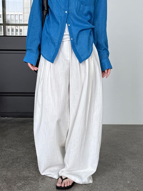 レディース ワイドパンツ ストレートパンツ 麻 リネン テンセル ゆったり 細見え 体型カバー 上品 シンプル カジュアル 夏用 涼しい 楽ちん 通気性 きれいめ 美脚 オフィス デイリー 無地