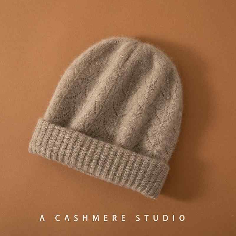 秋冬 レディース 羊毛 ニット帽 耳あて 二重構造 透かし編み 柔らか 保暖 ファッション 暖か 帽子