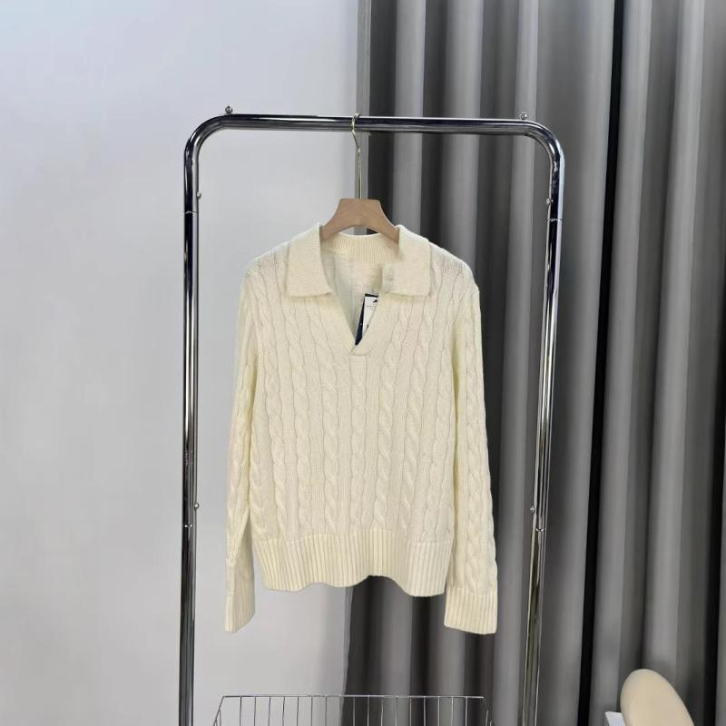 秋冬 レディース セーター POLO領 ニット ウール ゆったり 長袖 厚手 保温 カジュアル インナー ベースレイヤー スリムライン スタイルアップ 接触冷感 吸湿速乾