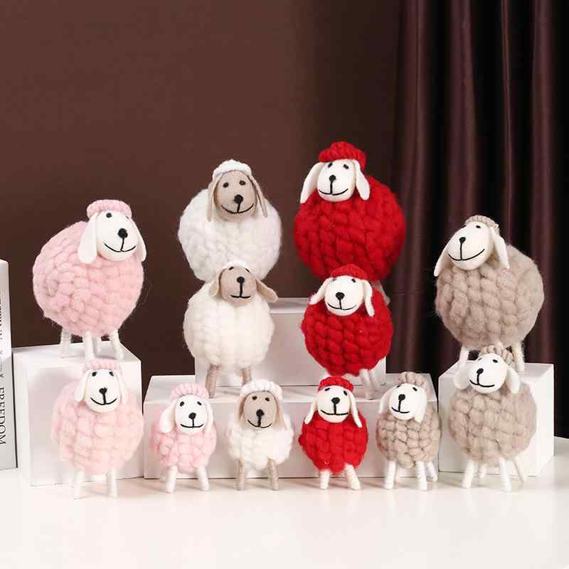 ぬいぐるみ 置物 ひつじ もこもこ インテリア オブジェ 飾り かわいい クリスマス プレゼント ギフト リビング テレビ台 癒し グッズ 雑貨 動物 アニマル デザイン 北欧風