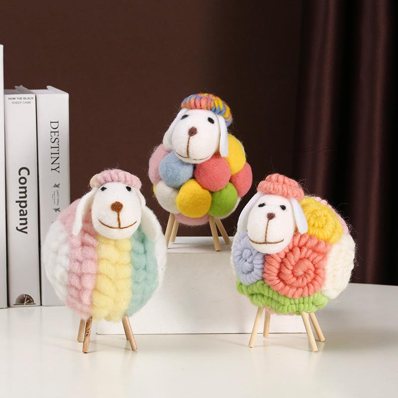 置物 オブジェ 羊 ヒツジ インテリア 飾り ハート カラフル キャラクター 雑貨 おしゃれ かわいい 北欧風 モダン リビング テレビ台 飾り棚 子供部屋 玄関 卓上 癒し 高見え 上品 ギフト 贈り物