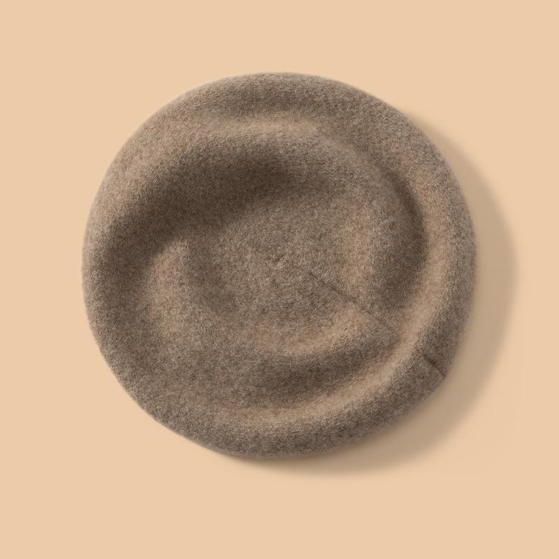 ベレー帽 レディース 秋冬 100%カシミア ニット 暖か 無地 アウトドア 保暖帽 羊毛 帽子 女性用 純色 ..