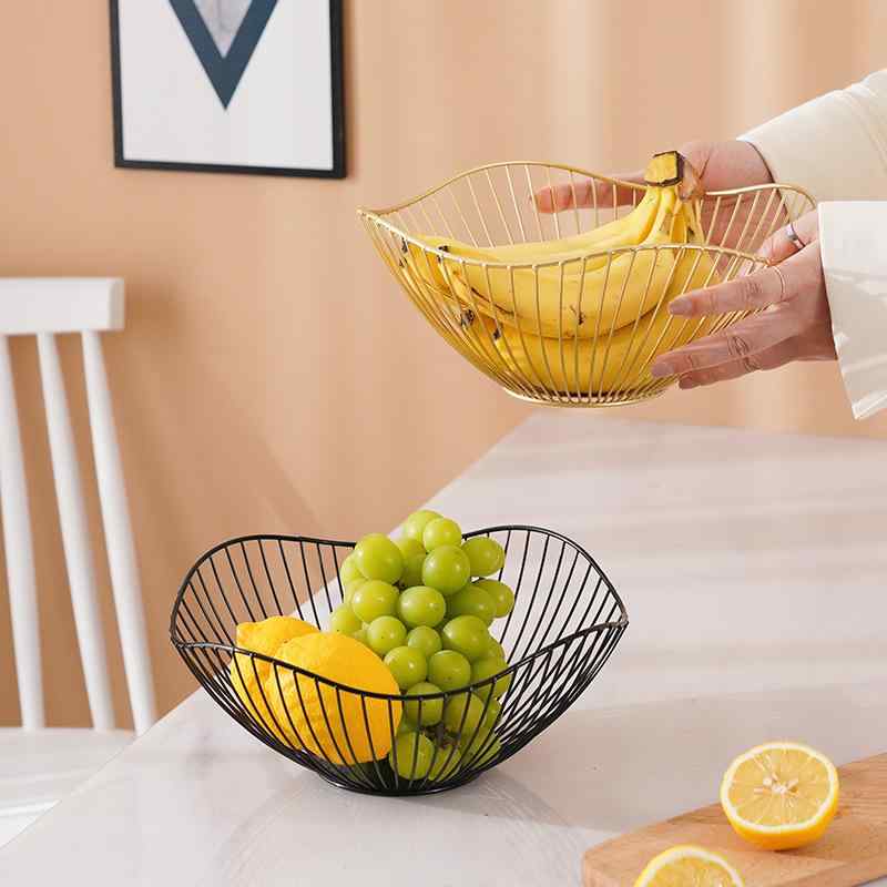 フルーツバスケット アイアン 北欧風 収納バスケット かご 卓上 お菓子入れ 果物カゴ フルーツボウル リビング キッチン 収納 おしゃれ インテリア 小物入れ スチール モダン シンプル 整理整頓