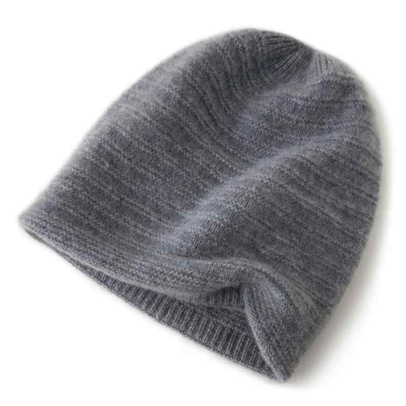 帽子 レディース 秋冬 カシミア ニット 二重構造 横ストライプ 耳カバー 暖か スタイリッシュ コーディネートしやすい 防寒 ファッション