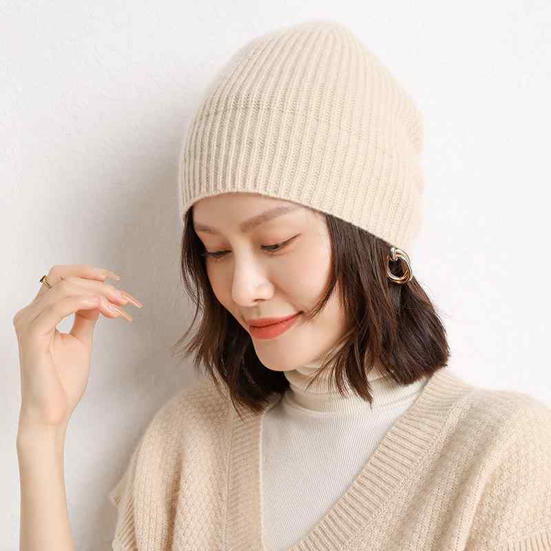 For Women - レディース 秋冬 カシミヤ 厚手 二重編み ビーニー帽 マフラー セット チェック柄 レトロ 高級感 グレー キャメルカラー 暖か 柔らか 防寒 通勤 日常 アウトドア