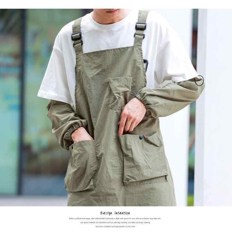 ・エプロン分類: 無袖エプロン・サイズ: フリーサイズ・スタイル: 和風・カラー: 緑,カーキ,黒・対象: 青少年